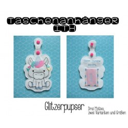 ITH - Glitzerpupser Taschenanhänger in 3 Motiven